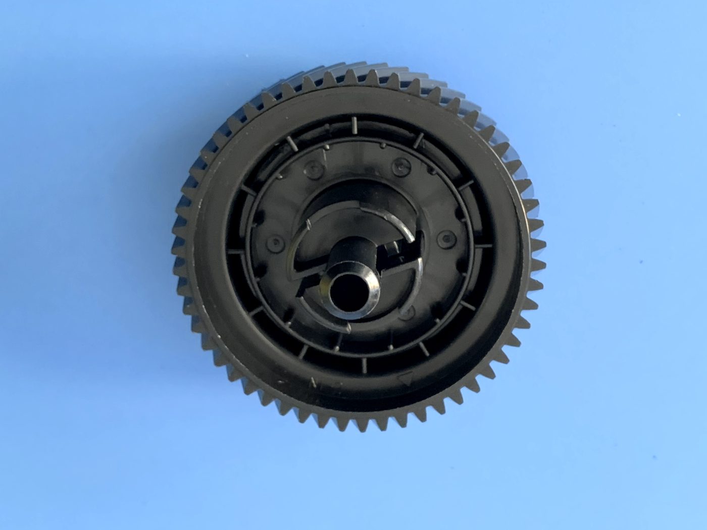 Geared clutch assembly — moulded POM, multi-feature precision part